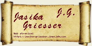 Jasika Griesser vizit kartica